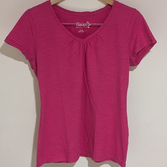 Women's Hanes Pink Short Sleeve Tee - Picture 11 of 16